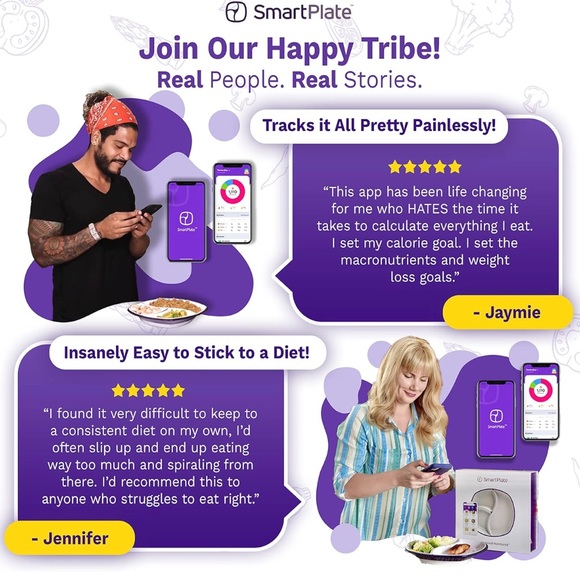 $175 SmartPlate Portion Control Device App Scale Plate Nutritionist Weightloss - Picture 6 of 7